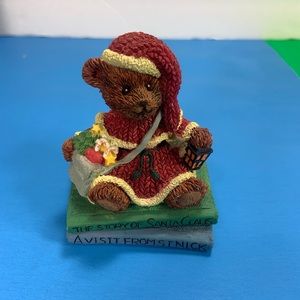 Vintage Santa Bear Russ Berrie Collectible Figurine Bears From The Past